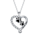Friendship Bear Necklace in Silver and Black