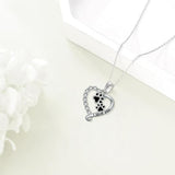 Friendship Bear Necklace in Silver and Black