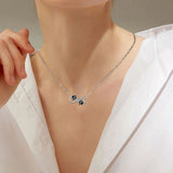 Infinite Love Dog Paw Pendant Necklace with Zirconia