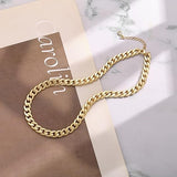 Thick Cuban Link Necklace | Gold