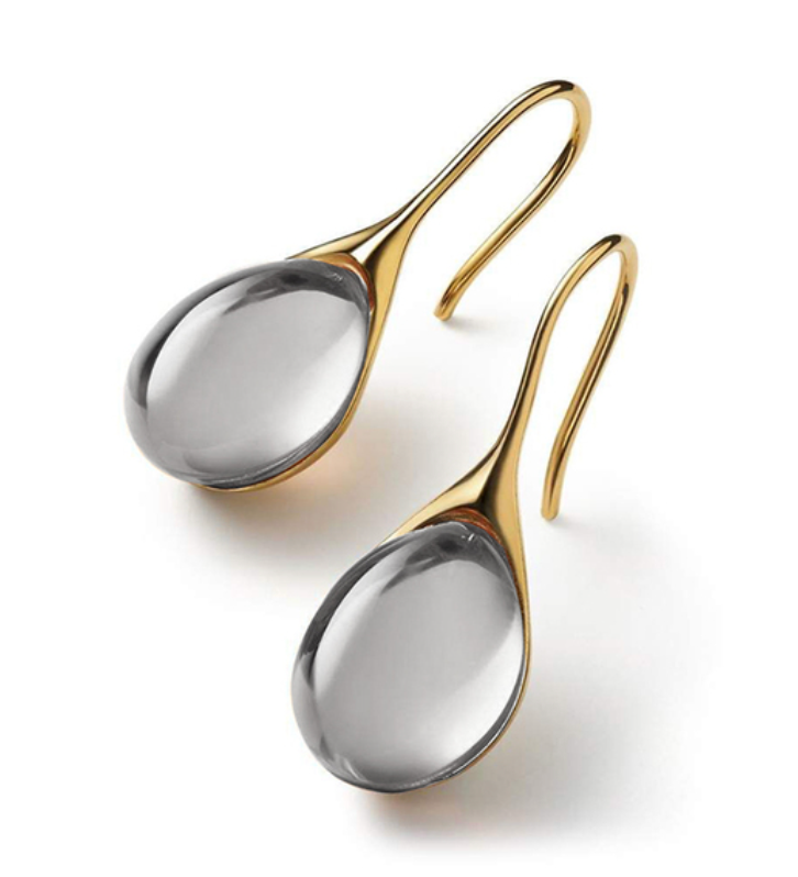 Crystal Drop Earrings in Gold and Silver