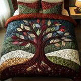 3-Piece Quilted Bed Set - Embrace of Nature