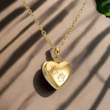 Memorial Pendant with Paws and Heart – Stainless Steel Urn Pendant