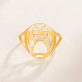 Delicate Animal Paw Ring – Open Stainless Steel Ring with Animal Motif