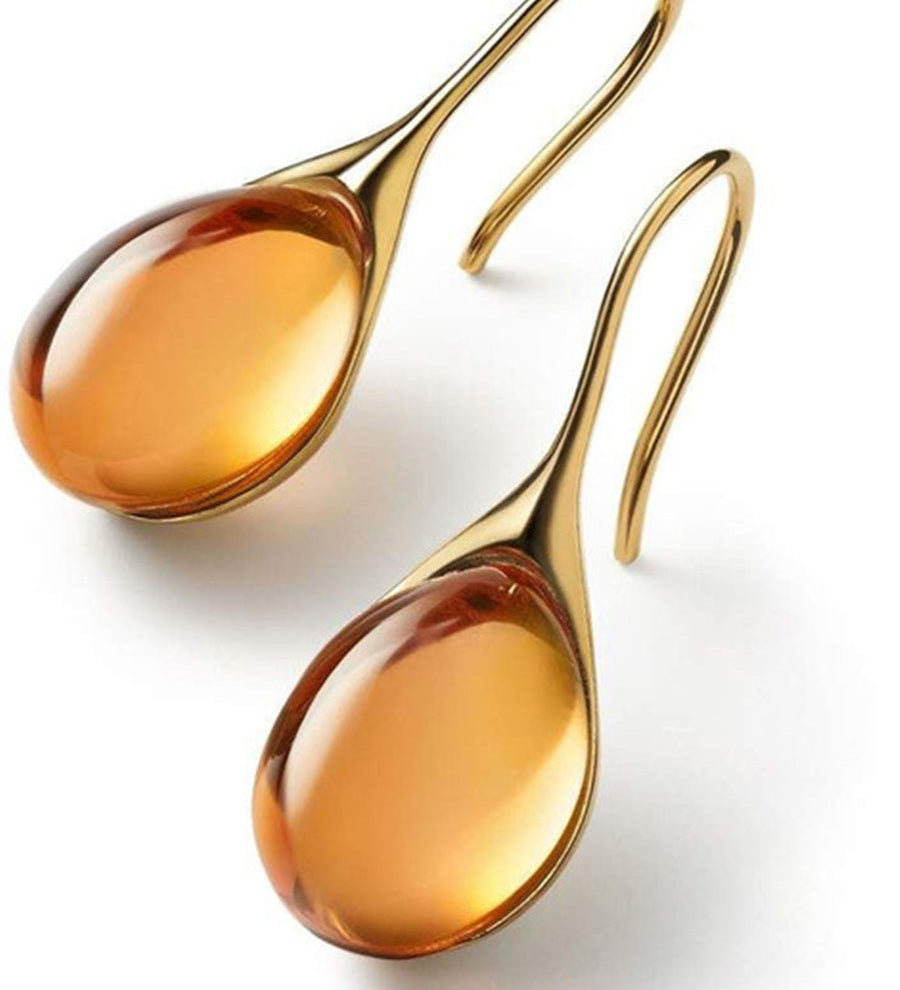 Crystal Drop Earrings in Gold and Silver
