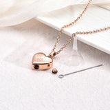 Memorial Pendant with Paws and Heart – Stainless Steel Urn Pendant