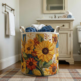 Sunflower Dream | Quilted Laundry Basket