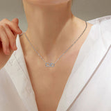 Forever Connected Infinite Silver Collar for Furry Friends