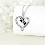 Friendship Bear Necklace in Silver and Black