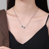 Infinite Paw Print Love Chain with Zirconia