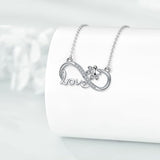Forever Connected Infinite Silver Collar for Furry Friends