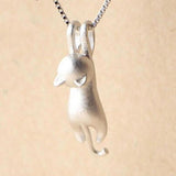 Sterling Silver Collar with Playful Cat